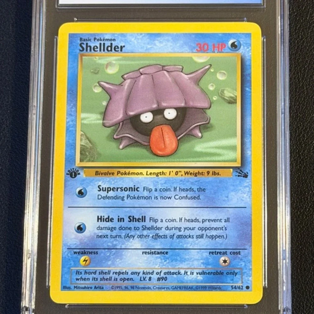 Pokemon Shellder 1st Edition Fossil 54/62 CGC 8.5 NM/Mint+ TCG 1999 WOTC Vintage